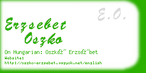 erzsebet oszko business card